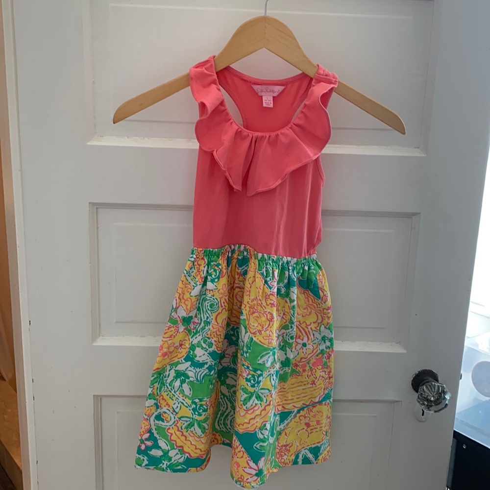 Lily Pulitzer dress for kids, pink with print, girls size 8-10